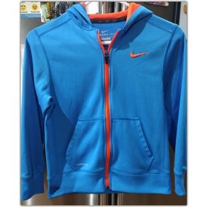 A zippered hooded jacket